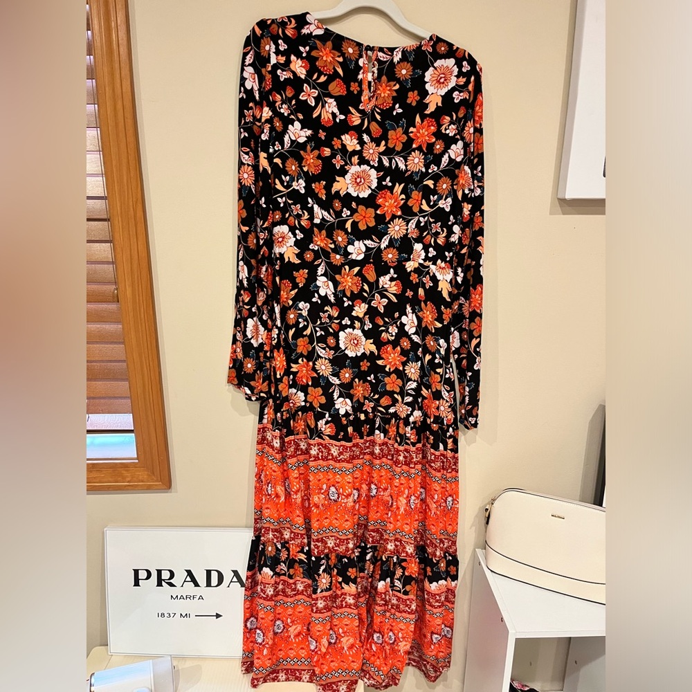 Multi pattern dress